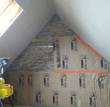 isolation laine de verre sur pignon