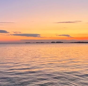 A beautiful beach sunset in Clinton, CT