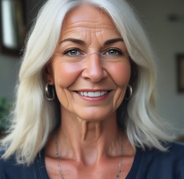 A person is holding a bottle of supplements labeled 'After C Care' with a green and white label. The person is standing on a stone path surrounded by grass, wearing black and green sneakers with black pants and a green top.