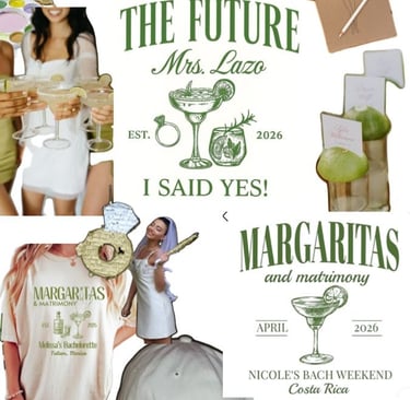 a collage of photos of a bride to be essential