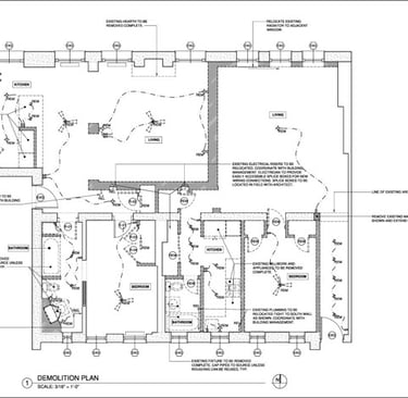 Example of a demolition plan that is needed for a commercial building permit
