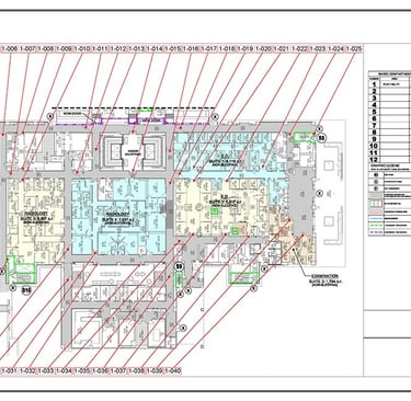 Example of a life safety plan that is needed for a commercial building permit