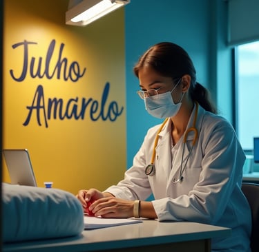 Julho Amarelo campanha das cores - Hepatites Virais