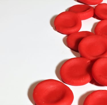 glóbulos vermelhos em 3d, material utilizado para a hemosedimentação