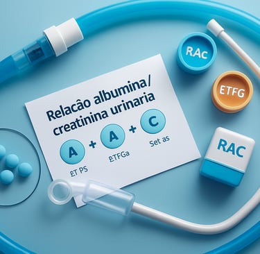 RAC cálculo de albumina e creatinina