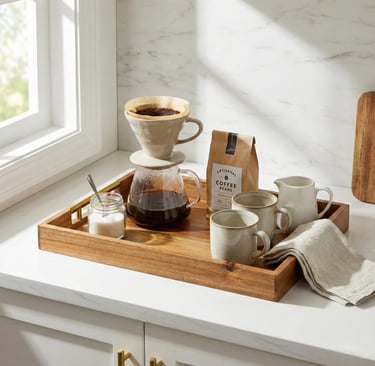 Snazzora coffee station serving tray