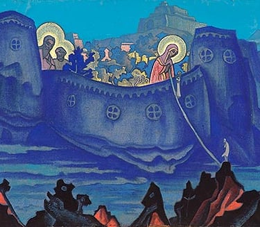 Madonna Laboris. Study. 1933-Pintura de Nicolas Roerich