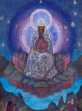 La madre del Mundo pintura de Nicolas Roerich