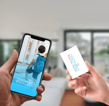 Pschola App Beispiel und Visitenkarte - Branding Konzept
