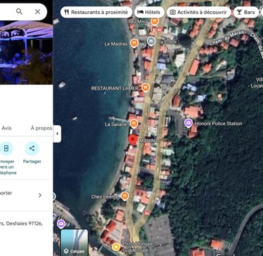screenshot mahina google maps voyage france guadeloupe