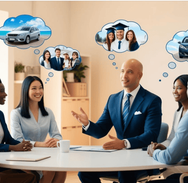 Gerente motivando a equipe e suas motivações que vão além do dinheiro para permanecer em um trabalho