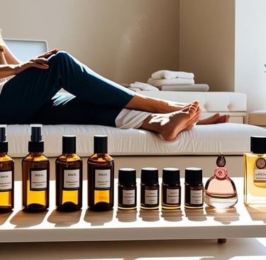Frascos de perfumes ambar terapeuticos de Aline Maliuk 