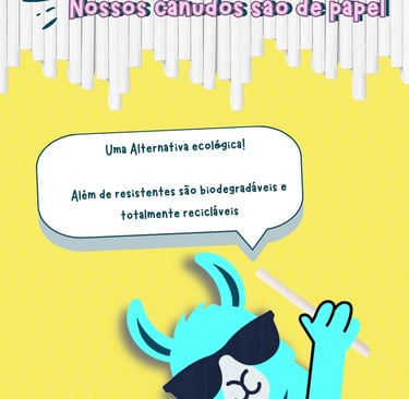 lhama falando que canudos de papel são ecológicos