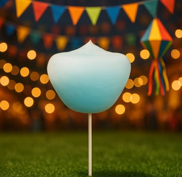 algodão doce em festa junina