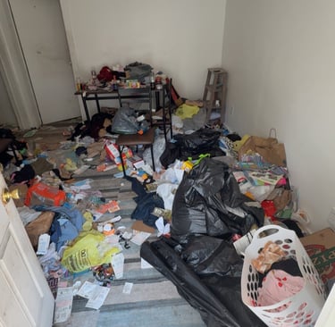 Garage cleanout in Greenfield MA clearing clutter and storage items