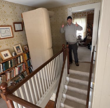 Barn cleanout in Whately MA removing stored materials