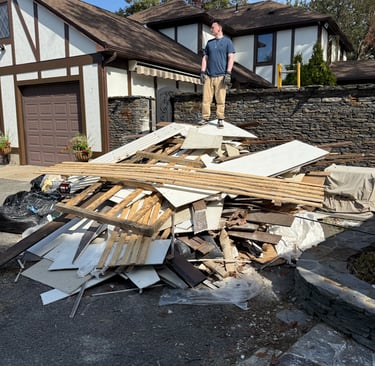 Barn cleanout in Conway Massachusetts removing stored items