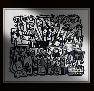 Art Osso Denis black white tableau xxl