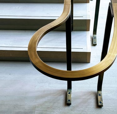 Custom Brass Handrail made by Pengelly Iron Works