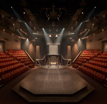 Tom Patterson Theatre Inside, Brass Done by Pengelly Iron Works