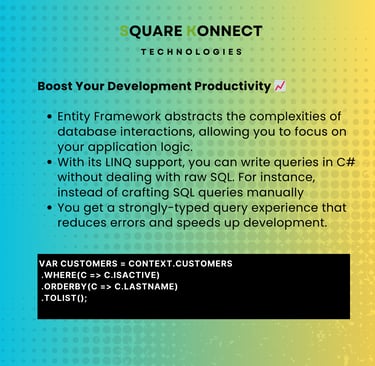 .Net Entity Framework -  Boost Your Development Productivity
