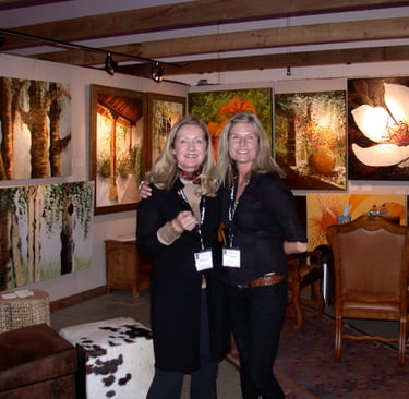 Sandra Forzani at Calgary Exhibition and Stampede Art Show 2001