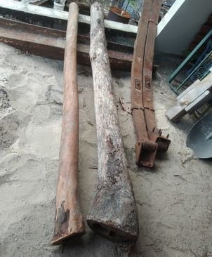 two raw didgeridoo blanks
