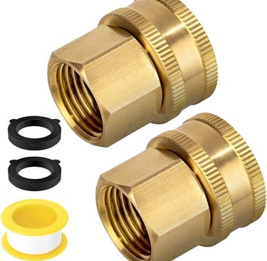 Enoch's Land Brass Garden Hose Fittings Connectors Adapter,Female 3/4" GHT to Female 1/2" NPT