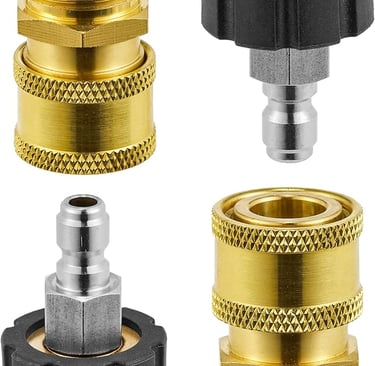 FIXFANS Pressure Washer Adapter Sets, M22 14mm to 1/4'' Quick Connect Fittings kits, Quick Connect G