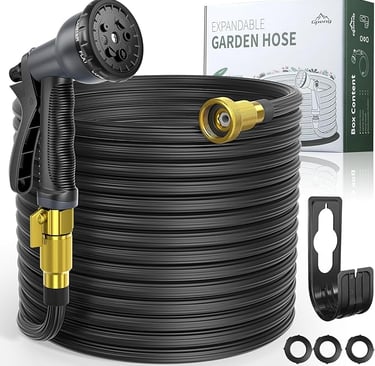 Gpeng Expandable Garden Hose 50ft, Flexible Water Hose with 8 Function Spray Nozzle with 40 Layers o