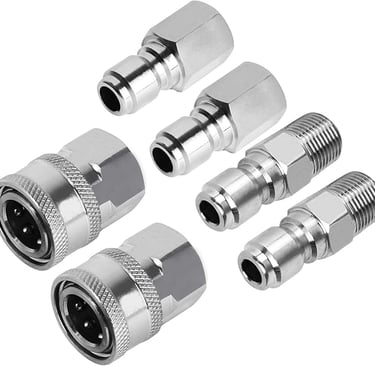 WEOSMIRA Pressure Washer Adapter Set, 3/8 Quick Connect Fittings, Male and Female Power Washer Quick