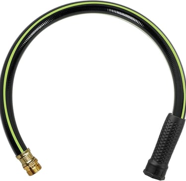 Worth Garden Leader Short Garden Hose 3/4 in.x 2 ft. -No Kink, Leakproof, Male to Female Fittings -H