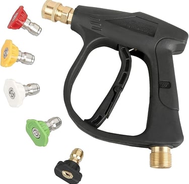 YUET High Pressure Washer Gun with 5Pcs Spray Nozzles, 4350 PSI 1/4" Quick Release Car Washer Gun, P