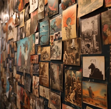 a wall of pictures of a wall of pictures of a wall of pictures