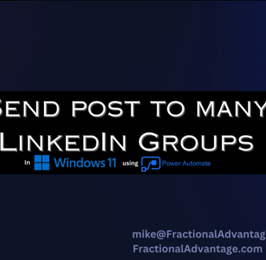 Send Post to many LinkedIn Groups