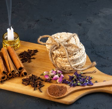 a bag of cinnamon cinnamons and cinnamons which use in herbal medicine