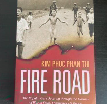 a book cover of a book titled fire road
