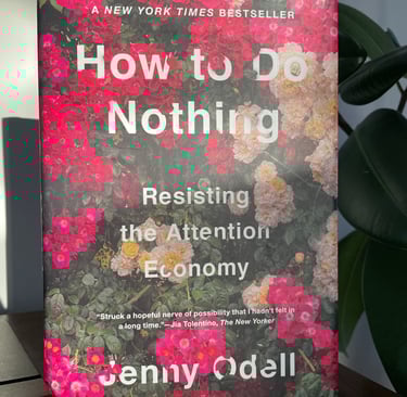 a book cover of how to do nothing 