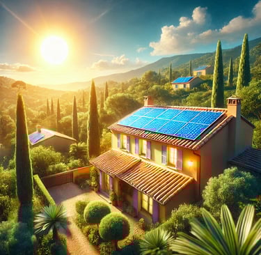 panneau solaire dans le sud de la France