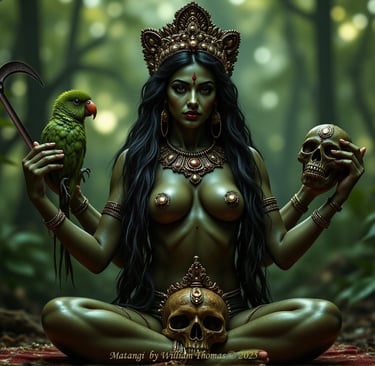 image of Hindu goddess Matangi 