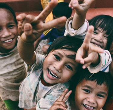 les enfants vietnamiens réunis