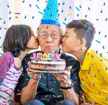 papi et ses petits enfants vietnamiens