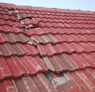 missing and damaged roof tiles