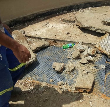Assessment of compromised slab area at multiple story building, Sandhurst Towers, Sandton