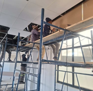Bulkhead building for commercial renovation project at Belair Shopping Centre, Randburg
