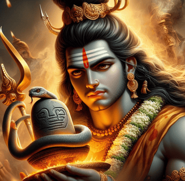 Kush doing pooja of Nageshwar Bhagwan at Ayodhya