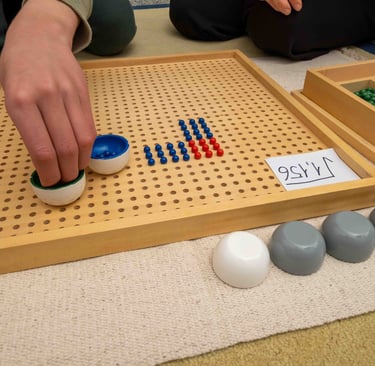 Finding the Square Root of 1,156 with the help of the Pegboard
