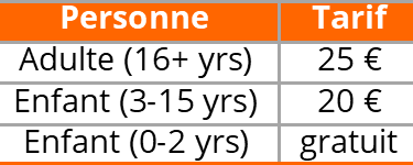Les Sources chambres tarifs supplémentaires