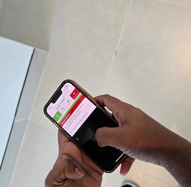 Engineer is using mobile inspection application during property assessment