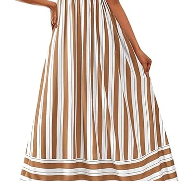 vestido veraniego de rayas de amazon